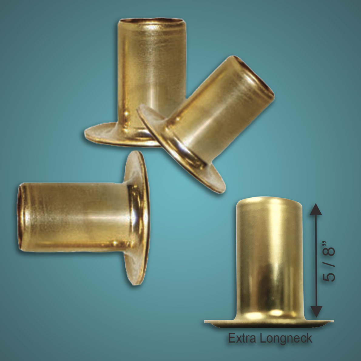 v5.SignMart > Grommets > SignMart 2 Extra Longneck Brass Grommets